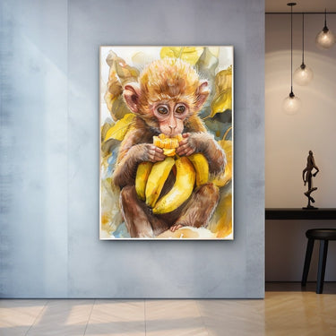 Monkey with Bananas Painting